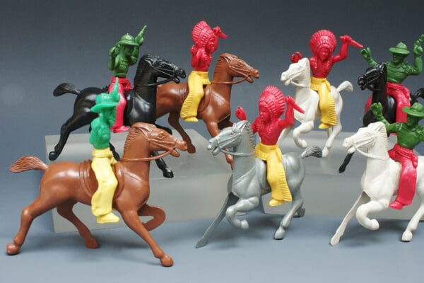 Lido Wild West Copies Cowboys & Indians - Polystyrene Horses - Image 2