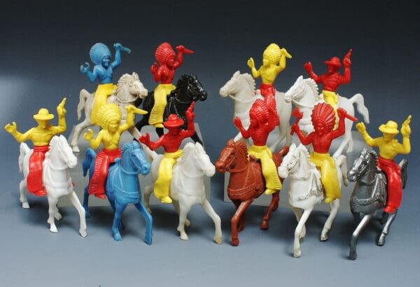 Swivel-Waist Cowboys & Indians - Lido Soft Plastic Western Horses
