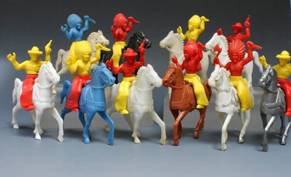 Swivel-Waist Cowboys & Indians - Lido Soft Plastic Western Horses - Image 3