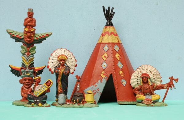 Herald Zang Indian Encampment Set - Early Example!