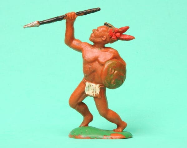 Crescent 60mm Mohican Indian with Spear & Shield