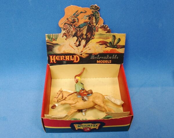 Herald Zang Mounted Cowboy Lassoing - ORIGINAL Box! - Image 3
