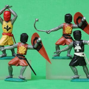 Timpo Swoppet Medieval Knights on Foot (Pot Helmets)