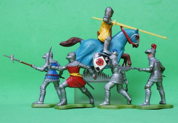 Britains Medieval Knights 'Made in Hong Kong' - Group of 5 #1 - Image 2