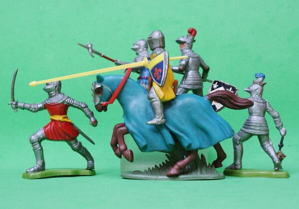 Britains Medieval Knights 'Made in Hong Kong' - Group of 5 #1