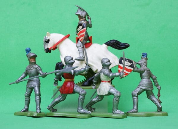 Britains Medieval Knights 'Made in Hong Kong' - Group of 5 #3 - Image 3