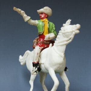 Cherilea 54mm Mounted Cowboy Firing Pistol (2 Riders)