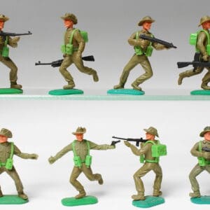 Timpo Swoppet Australian Khaki Infantry - Group of 8