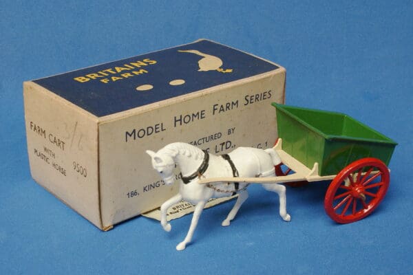 Britains Model Home Farm Cart with Plastic Horse - VNMB! - Image 4