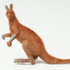 Barrett & Sons Zoo Series - Plastic Kangaroo (Flock Covered)