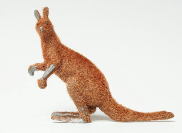 Barrett & Sons Zoo Series - Plastic Kangaroo (Flock Covered)