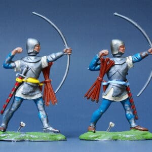 Swoppet C15th Knight Long-bowmen - Pair of LATE Issue Figures