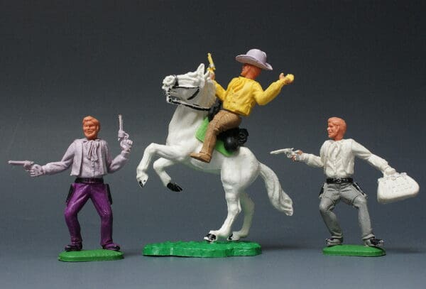Timpo 1st Series Swoppet Cowboys - Mounted & On Foot