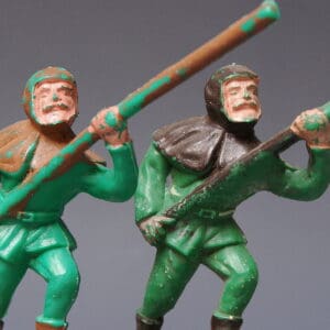 Lone Star Pair Little John Figures with Quarter-staffs