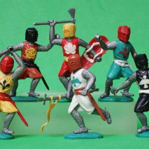 Timpo Swoppet Medieval Knights on Foot (Pot Helmets)