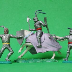 Timpo Swoppet Silver Knights - Mounted and On Foot