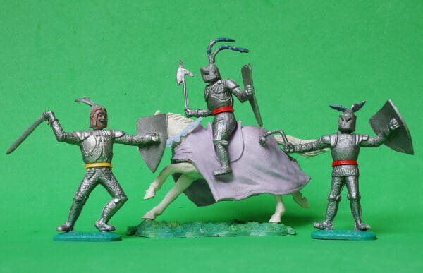 Timpo Swoppet Silver Knights - Mounted and On Foot