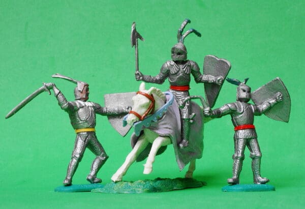 Timpo Swoppet Silver Knights - Mounted and On Foot - Image 2