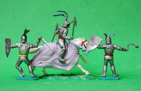 Timpo Swoppet Silver Knights - Mounted and On Foot - Image 3