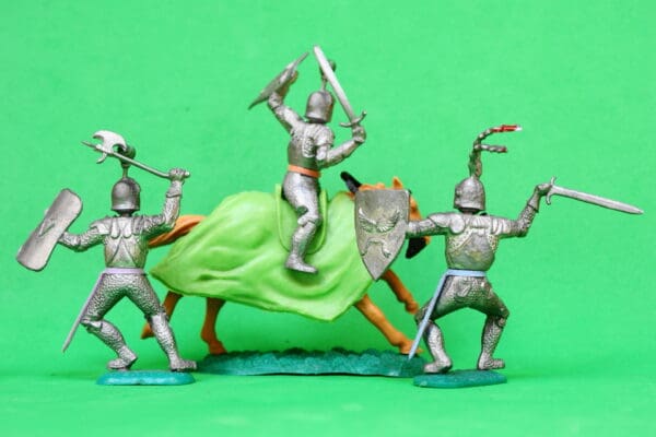 Timpo Swoppet Silver Knights - Mounted and On Foot #2 - Image 2