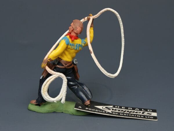 Swoppet Cowboy with Lasso - YELLOW Torso + Tag (Manhattan) - Image 2