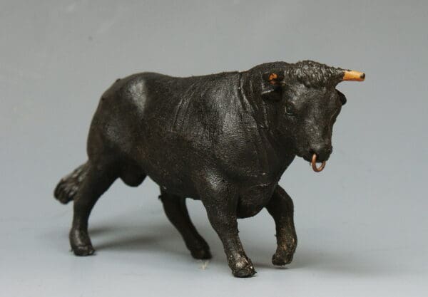 Herald Farm Black Bull with Ring in Nose - Superb Condition!
