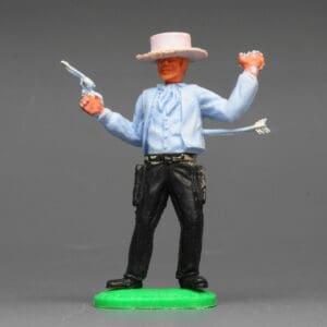 Timpo 1st Series Swoppet Wounded Cowboy - LILAC Big Hat