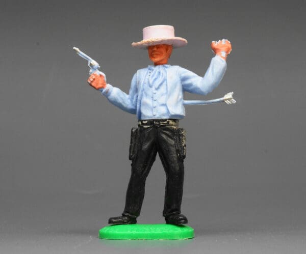 Timpo 1st Series Swoppet Wounded Cowboy - LILAC Big Hat