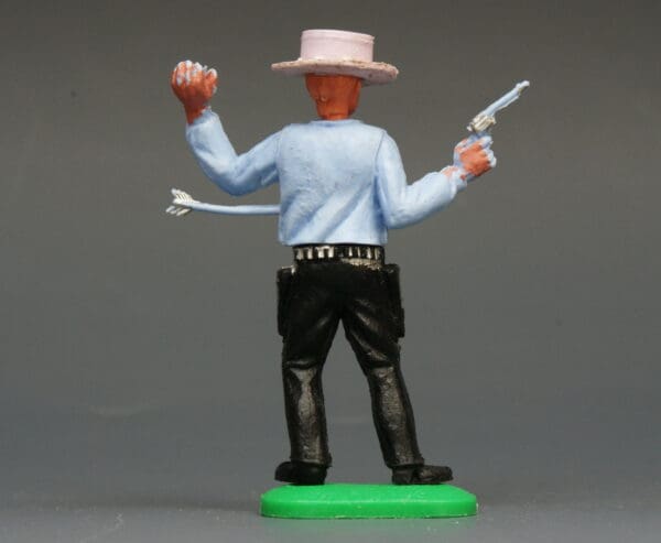 Timpo 1st Series Swoppet Wounded Cowboy - LILAC Big Hat - Image 2