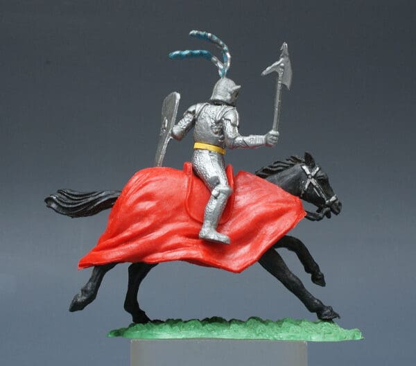 Timpo Swoppet Silver Knights - Early Mounted Figure with Axe - Image 3