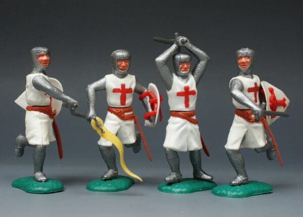 Timpo Swoppet 2nd Series Crusaders on Foot - Group of 4