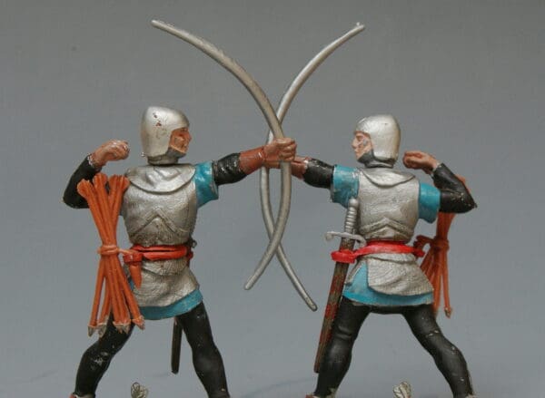 Swoppet C15th Knights Long-bowman - Matching TEAL BLUE Hose - Image 2