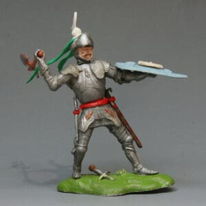 Swoppet C15th Knight with Axe - Green Viper's Tongue Favour