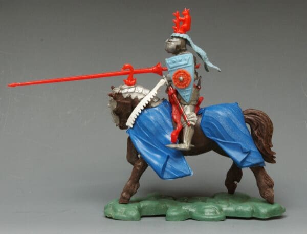 Swoppet C15th Mounted Knight Charging - ROYAL BLUE Blanket - Image 3