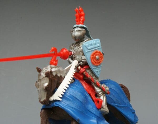 Swoppet C15th Mounted Knight Charging - ROYAL BLUE Blanket - Image 2