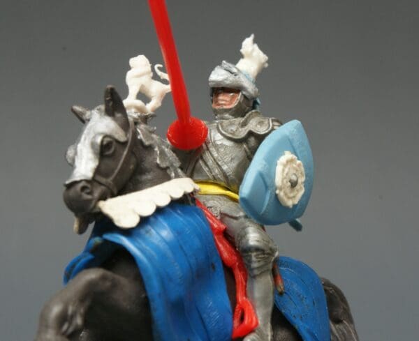 Swoppet C15th Century Knight Defending - Royal Blue Horse Blanket - Image 2