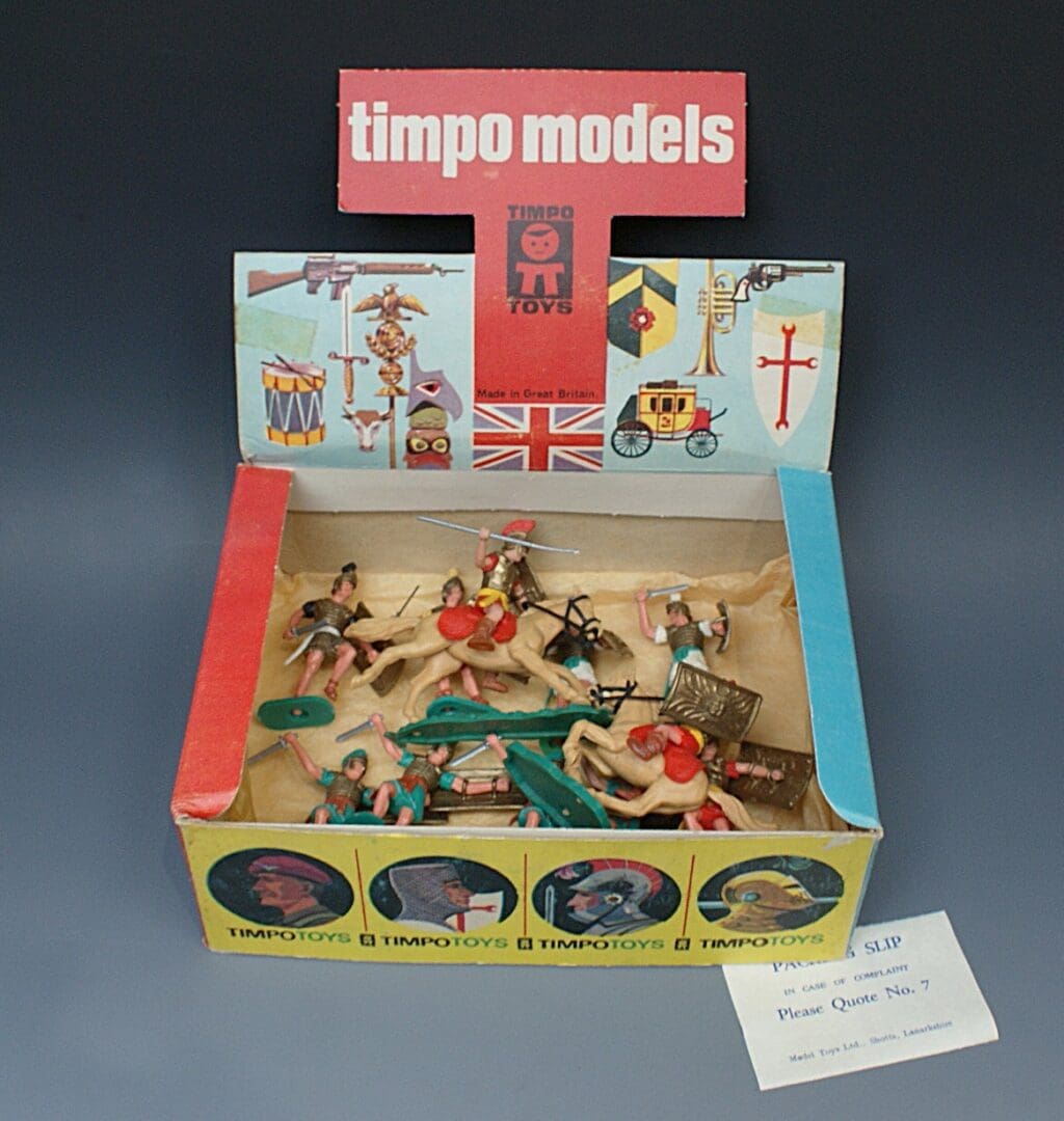 Timpo Swoppet Romans with Early-type Counter Display Box