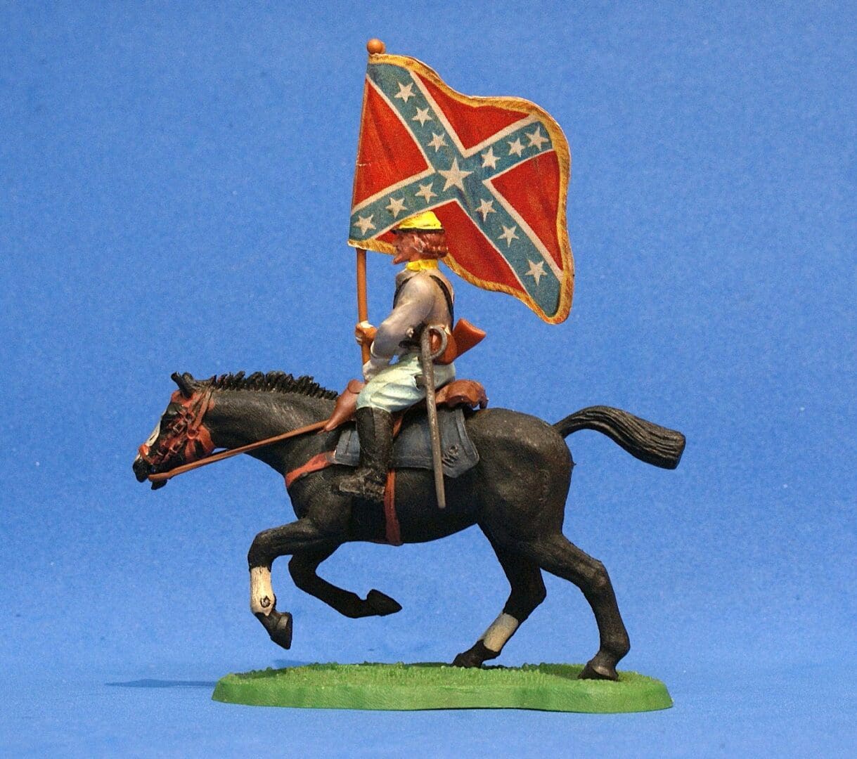Britains ACW Rebel Cavalry Standard Bearer - Repro Box #150 - Image 2