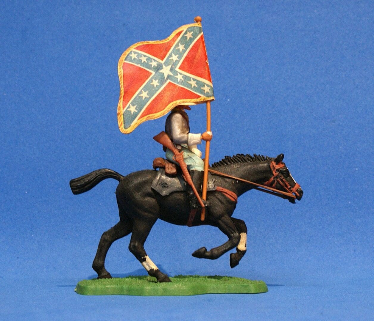 Britains ACW Rebel Cavalry Standard Bearer - Repro Box #150 - Image 3