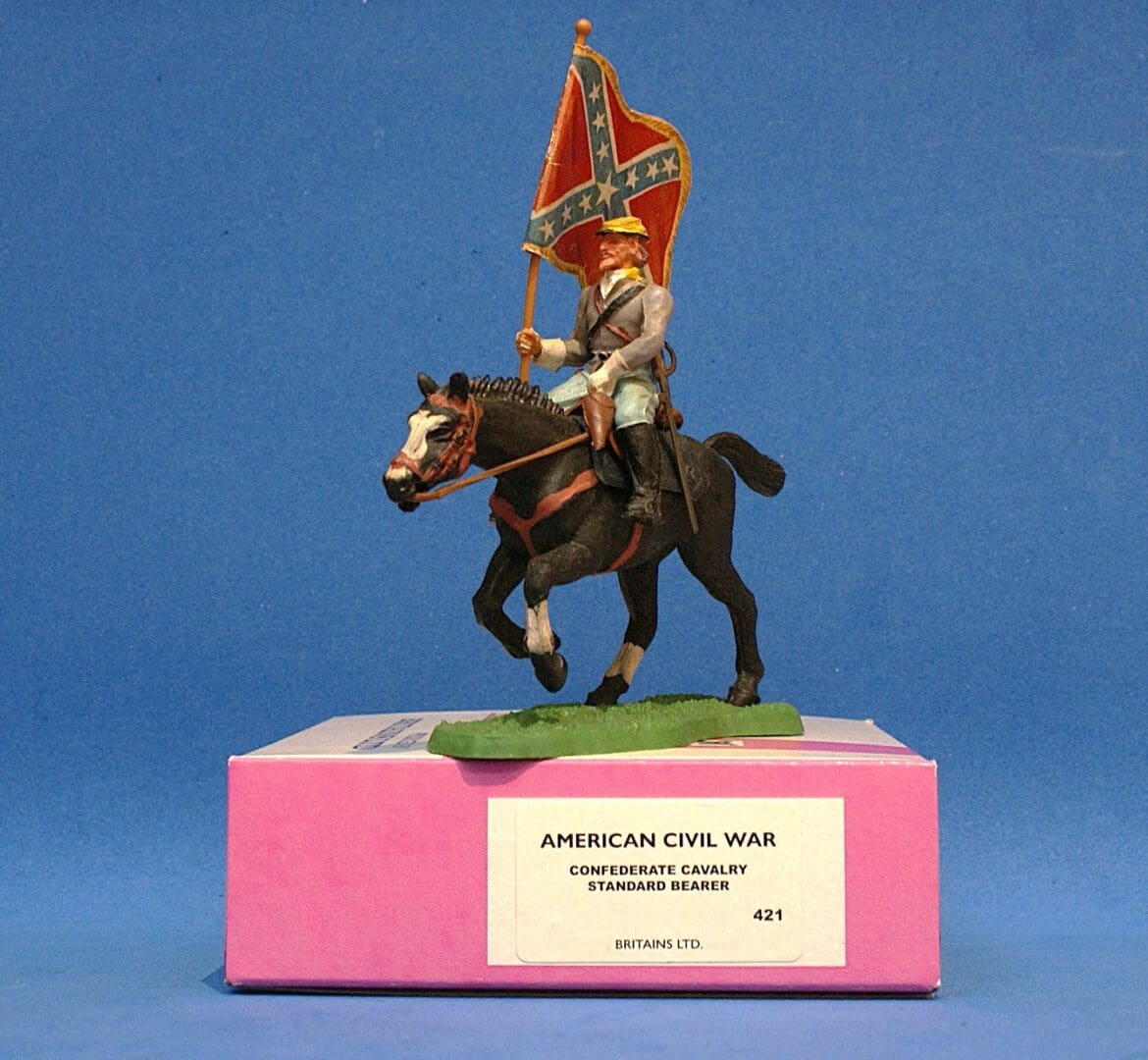 Britains ACW Rebel Cavalry Standard Bearer - Repro Box #150 - Image 5