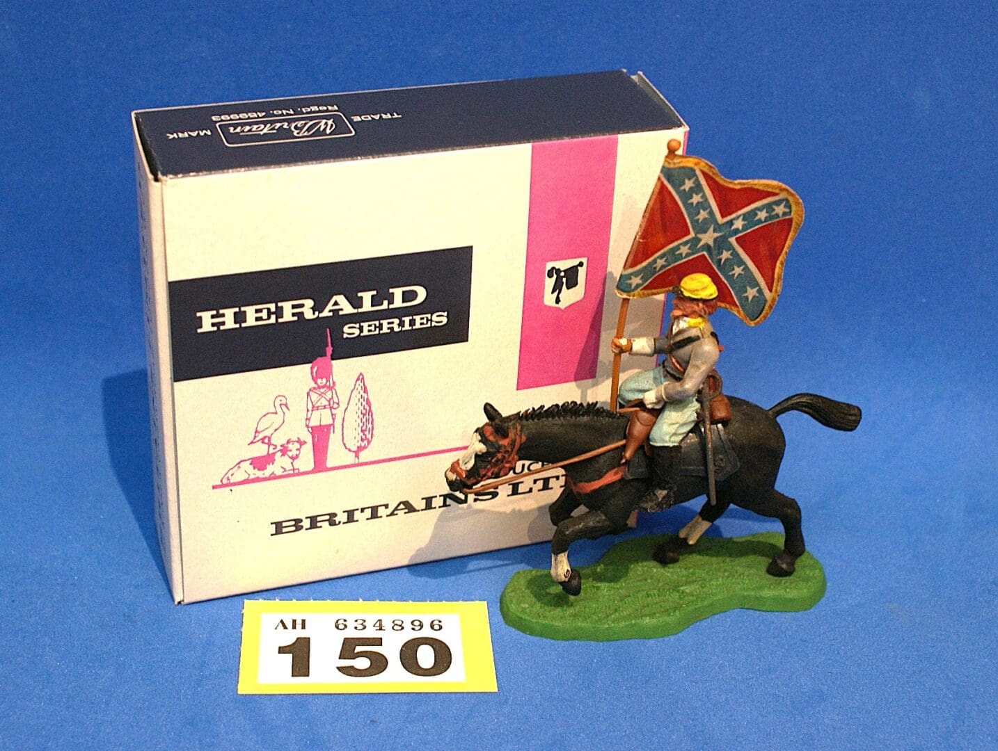 Britains ACW Rebel Cavalry Standard Bearer - Repro Box #150 - Image 4