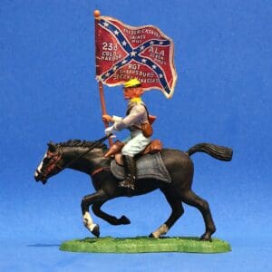 Britains ACW Rebel Cavalry Standard Bearer - Repro Box #151