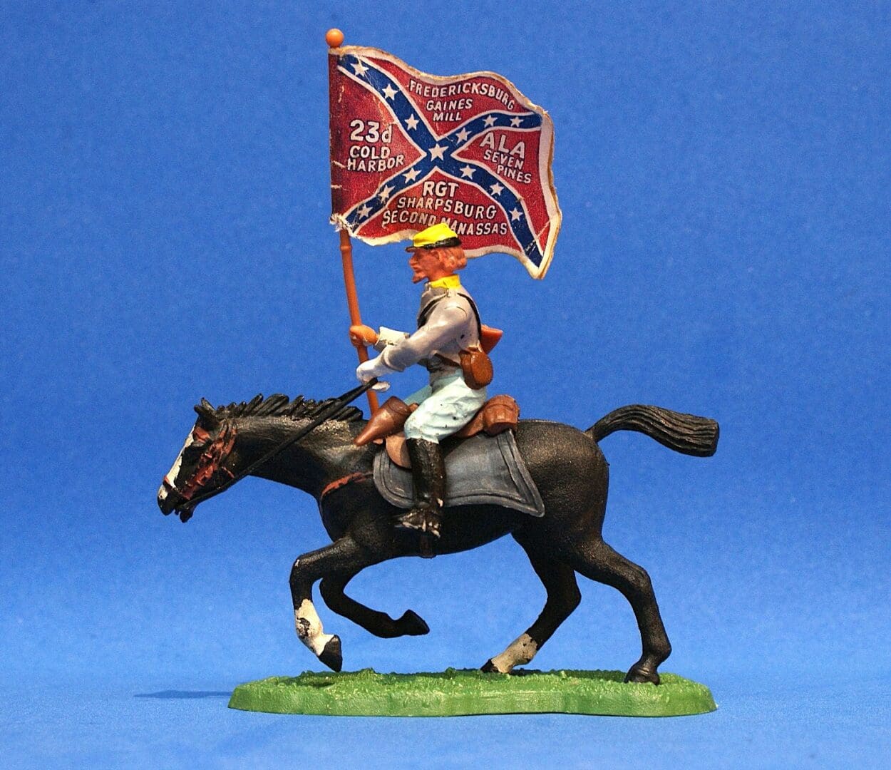 Britains ACW Rebel Cavalry Standard Bearer - Repro Box #151