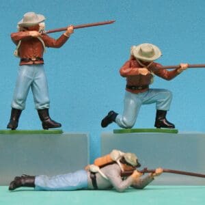 Britains "Eyes Right" Confederates - Butternuts - 3-figure Set