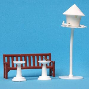 Britains Floral Garden Dovecote, Bird Bath, Sundial & Seat Set