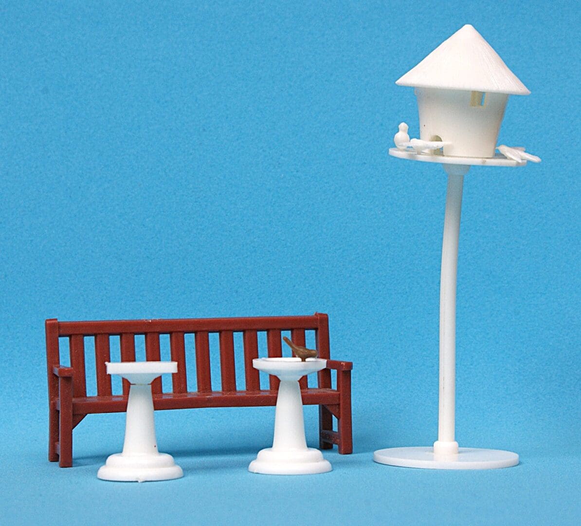 Britains Floral Garden Dovecote, Bird Bath, Sundial & Seat Set