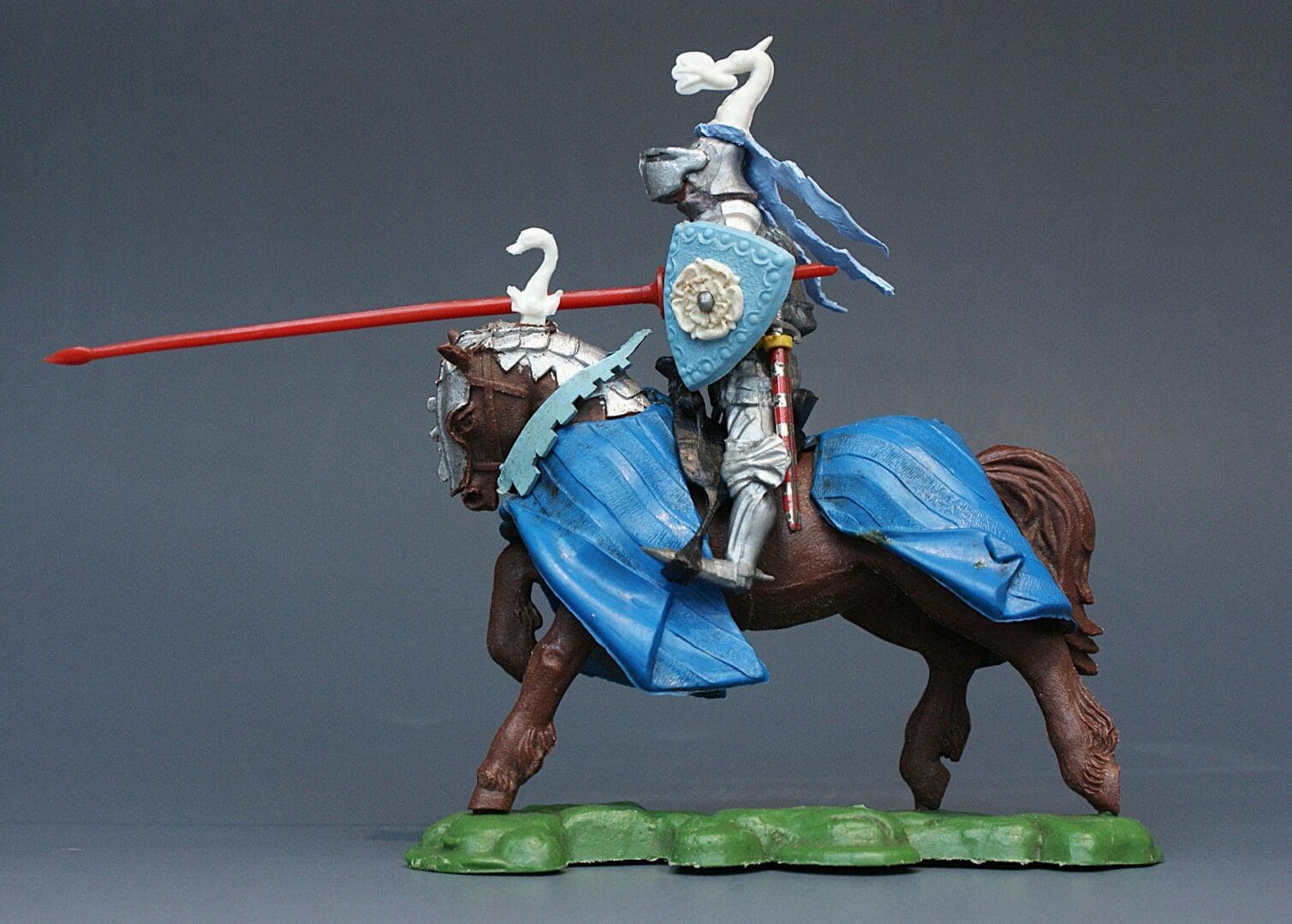 Swoppet C15th Mounted Knight Charging - ROYAL BLUE Blanket