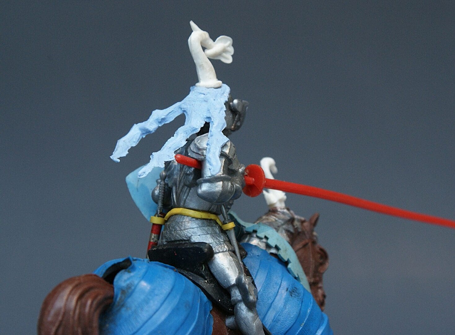 Swoppet C15th Mounted Knight Charging - ROYAL BLUE Blanket - Image 2