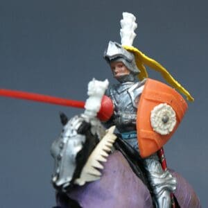 Swoppet C15th Mounted Knight Charging - PURPLE Blanket