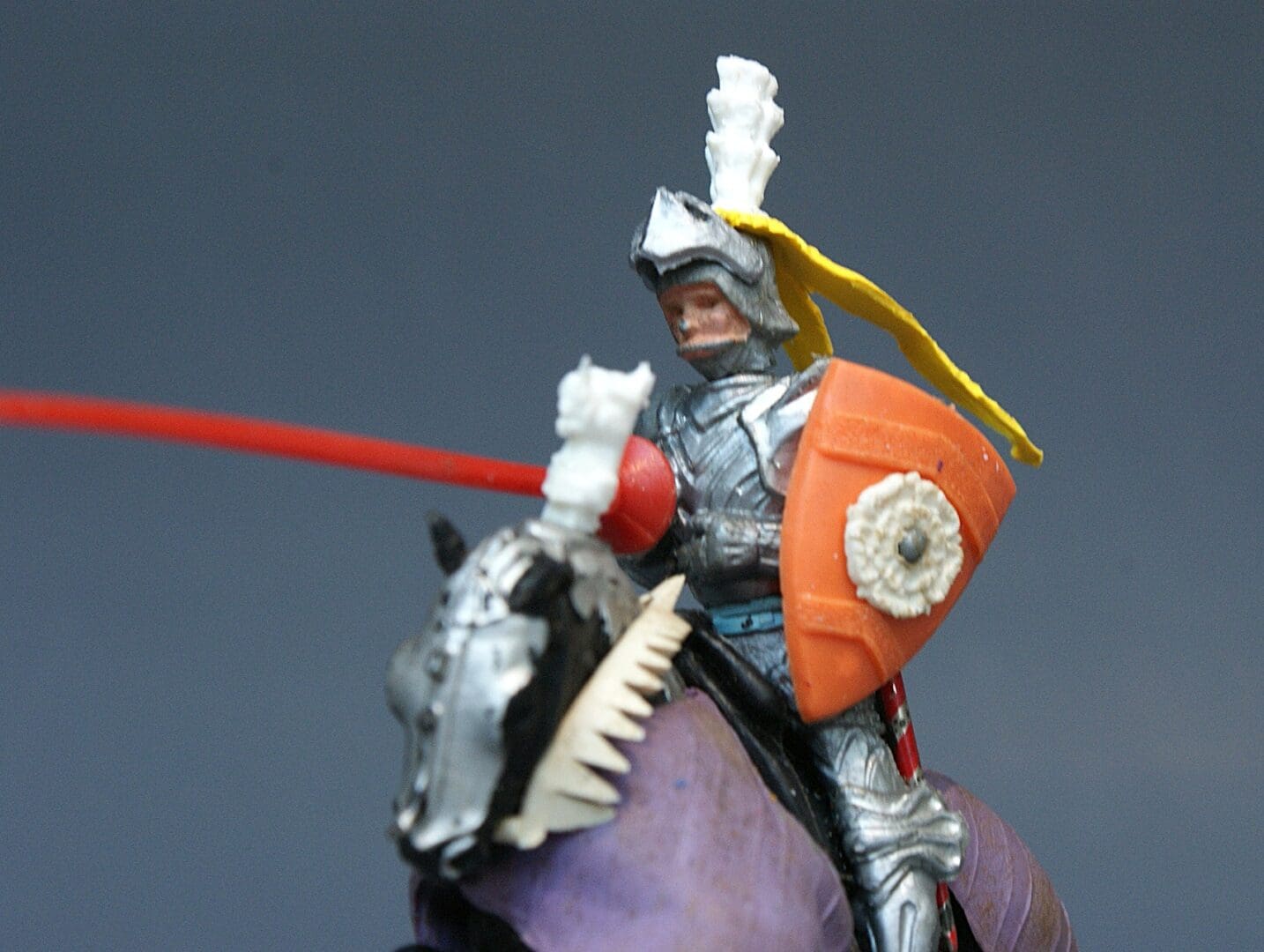 Swoppet C15th Mounted Knight Charging - PURPLE Blanket